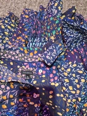 2 Talbots Very  Floral, Long Sleeve Basic Button- Down Collar Shirts. Super Fun